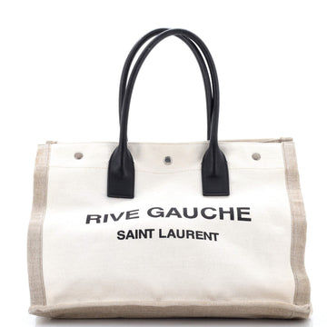 Saint Laurent Rive Gauche Shopper Tote Canvas Small