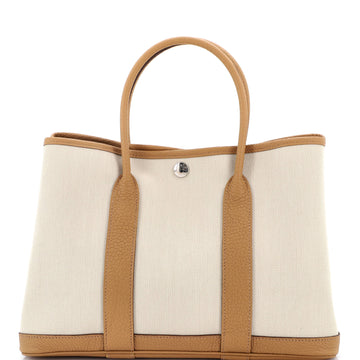 Hermes Garden Party Tote Toile and Leather 30