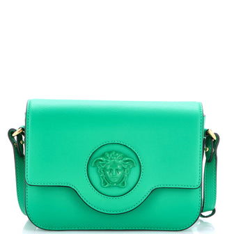 Versace La Medusa Flap Shoulder Bag Leather Small