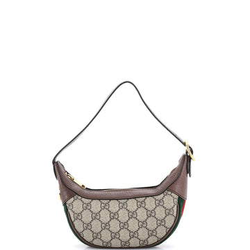 Gucci Ophidia Half Moon Bag GG Coated Canvas Mini