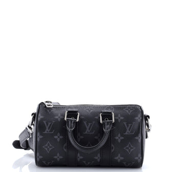 Louis Vuitton Keepall Bandouliere Bag Reverse Monogram Eclipse Canvas XS