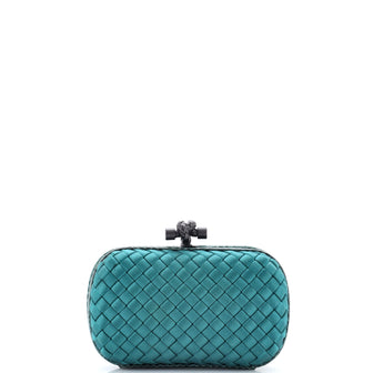 Bottega Veneta Box Knot Clutch Intrecciato Satin Small