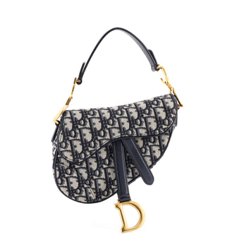 Christian Dior Saddle Handbag Oblique Canvas Mini