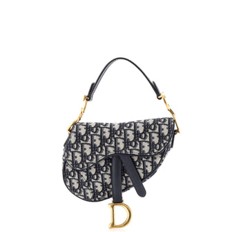 Christian Dior Saddle Handbag Oblique Canvas Mini