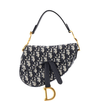 Christian Dior Saddle Handbag Oblique Canvas Mini