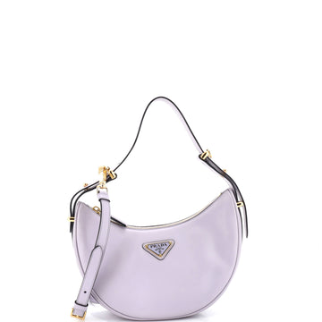 Prada Arque Half Moon Hobo Leather Small