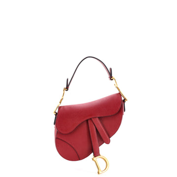 Christian Dior Saddle Handbag Leather Mini