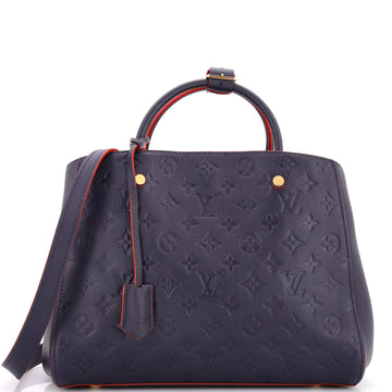 Louis Vuitton Montaigne Handbag Monogram Empreinte Leather MM