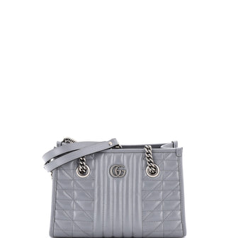 Gucci GG Marmont Aria Chain Shopping Tote Mixed Matelasse Leather Small