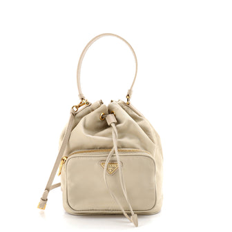 Prada Drawstring Bucket Bag Re-Nylon Small