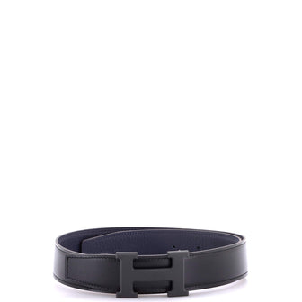 Hermes Constance Reversible Belt Leather with So Black Matte Hardware Wide