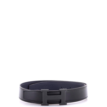 Hermes Constance Reversible Belt Leather with So Black Matte Hardware Wide
