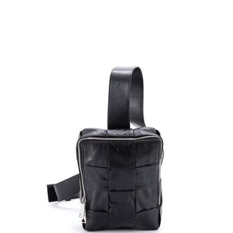 Bottega Veneta Cassette Sling Crossbody Bag Maxi Intrecciato Leather