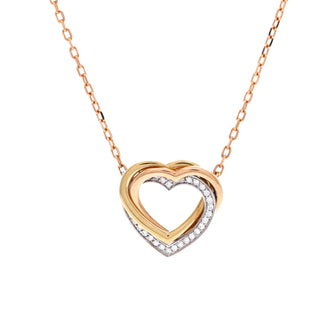 Cartier Trinity de Cartier Heart Pendant Necklace 18K Tricolor Gold with Diamonds