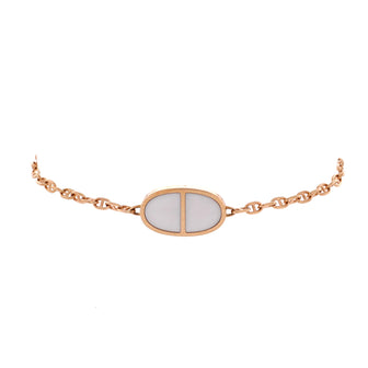 Hermes Chaine d'Ancre Verso Bracelet 18K Rose Gold with Ceramic