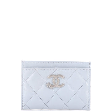 Chanel CC Stars Card Holder Quilted Caviar