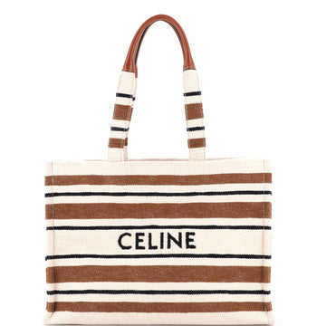 Celine Cabas Thais Tote Striped Jacquard Textile Large