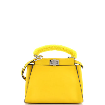 Fendi Peekaboo Bag Leather with Shearling Mini