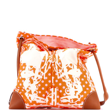 Hermes Silky City Bag Printed Silk and Leather PM
