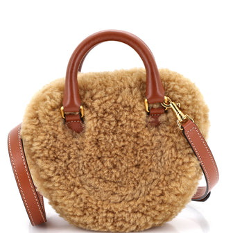 Celine Heart Bag Shearling with Leather Medium