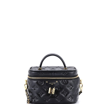 Louis Vuitton Vanity Handbag Monogram Embossed Lambskin PM