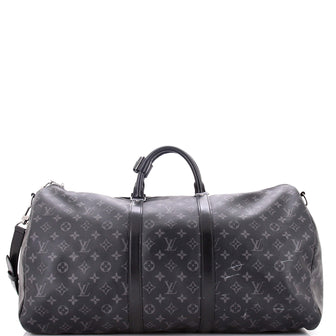 Louis Vuitton Keepall Bandouliere Bag Monogram Eclipse Canvas 55