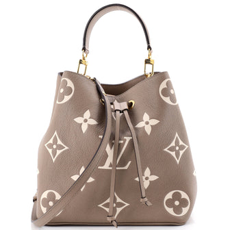 Louis Vuitton NeoNoe Handbag Bicolor Monogram Empreinte Giant MM