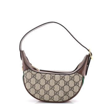 Gucci Ophidia Half Moon Bag GG Coated Canvas Mini