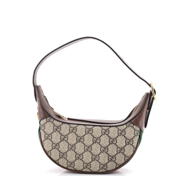 Gucci Ophidia Half Moon Bag GG Coated Canvas Mini