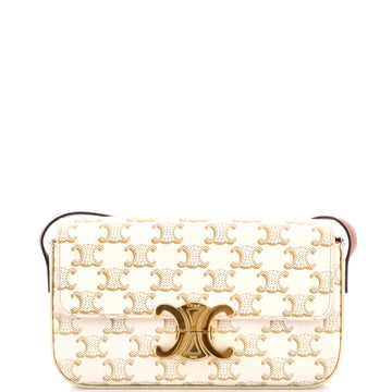 Celine Triomphe East-West Shoulder Bag Triomphe Coated Canvas