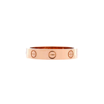 Cartier Love Wedding Band 1 Diamond Ring 18K Rose Gold with Diamond
