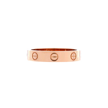 Cartier Love Wedding Band 1 Diamond Ring 18K Rose Gold with Diamond