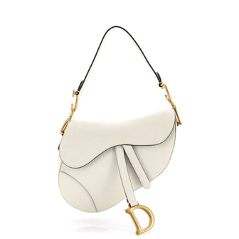 Christian Dior Saddle Handbag Leather Medium