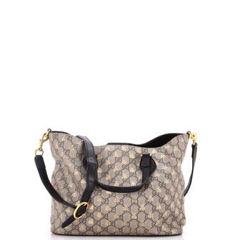 Gucci Convertible Soft Tote Printed GG Coated Canvas Small