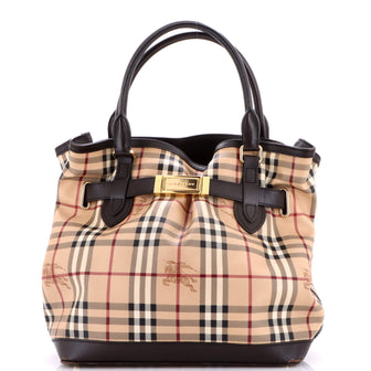 Burberry Golderton Tote Haymarket Coated Canvas Medium