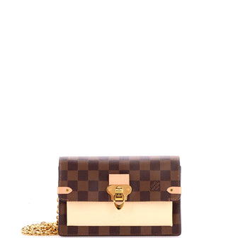 Louis Vuitton Vavin Chain Wallet NM Damier with Leather