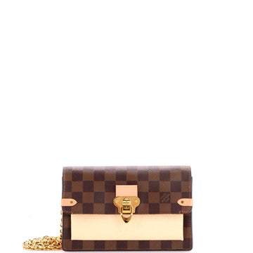 Louis Vuitton Vavin Chain Wallet NM Damier with Leather