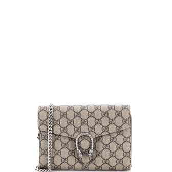Gucci Dionysus Chain Wallet GG Coated Canvas Small