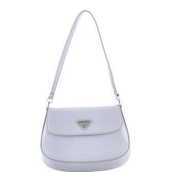 Prada Cleo Flap Shoulder Bag Spazzolato Leather Small