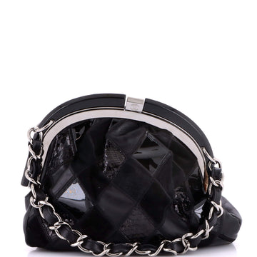 Chanel Vintage Patchwork Chain Frame Bag Quilted Mixed Leather and Snakeskin