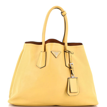 Prada Cuir Double Tote Leather Large