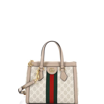 Gucci Ophidia Top Handle Tote GG Coated Canvas Small