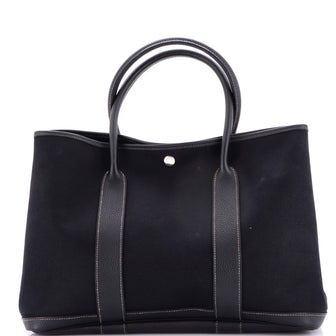 Hermes Garden Party Tote Toile and Leather 36