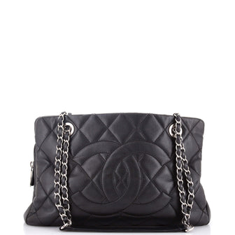 Chanel Timeless CC Shopping Tote Quilted Caviar Medium
