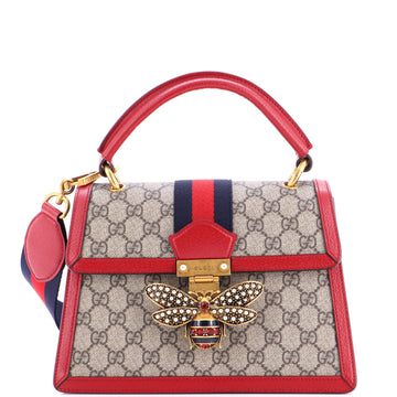 Gucci Queen Margaret Top Handle Bag GG Coated Canvas with Leather Small