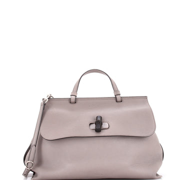 Gucci Bamboo Daily Top Handle Bag Leather Large