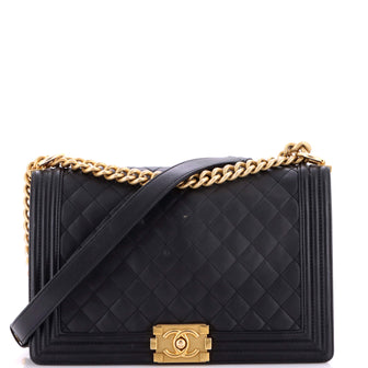 Chanel Boy Flap Bag Quilted Lambskin New Medium