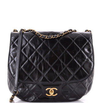 Chanel Dubai Messenger Bag Quilted Aged Calfskin Medium