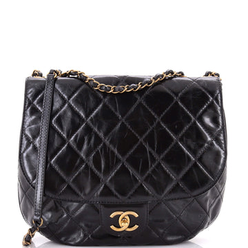 Chanel Dubai Messenger Bag Quilted Aged Calfskin Medium