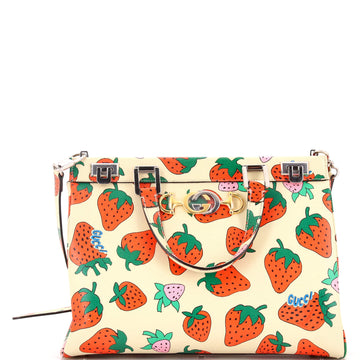 Gucci Zumi Top Handle Bag Printed Leather Medium